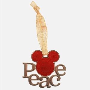 Disney Mickey Mouse Peace Holiday Ornament NWT
